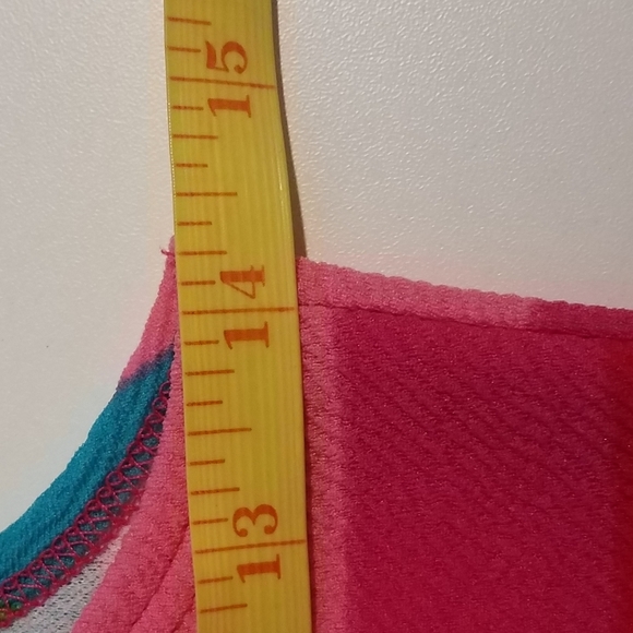 Tovia USA Junior's Size Small Dress Fitted Striped Spring Summer Bright Tank - Picture 6 of 6
